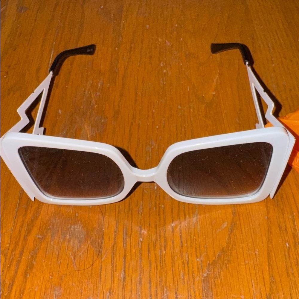 White Square Sunglasses funky lighting edgy rock Halloween costume theme party